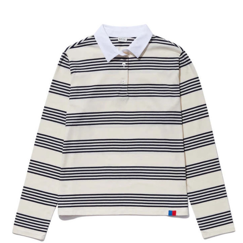 COPY - KULE Navy/Cream Stripe Long Sleeve Rugby Tee